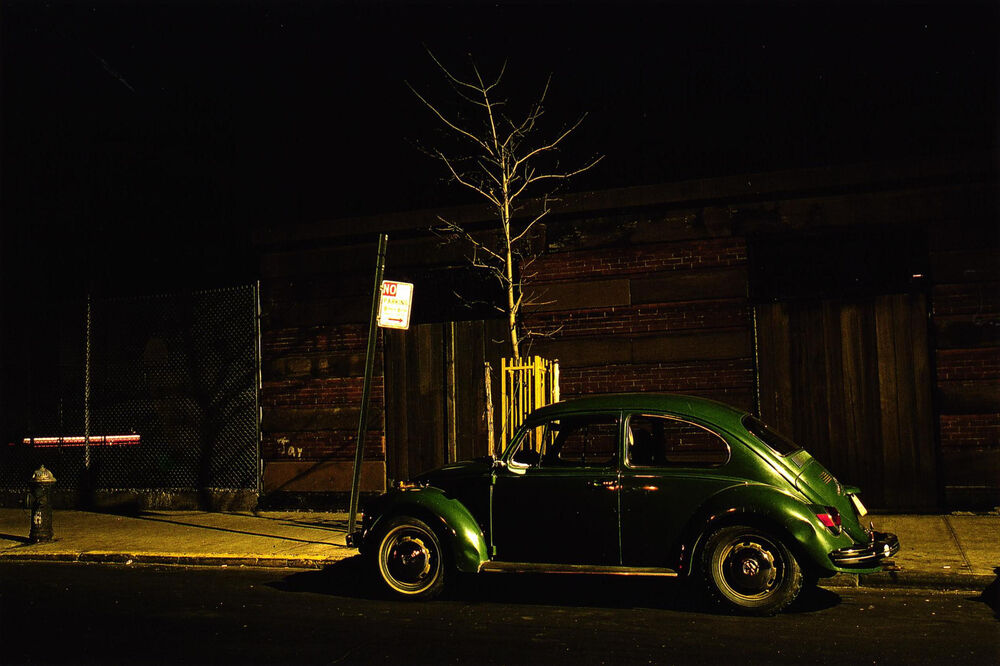 Green Bug, Volkswagen Beetle (bug), near West Side Highway