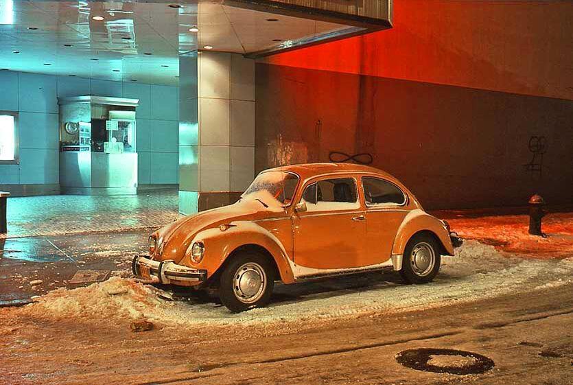 Greenwich Theater Bug. Volkswagen Beetle. Near Greenwich Avenue and 12th Street