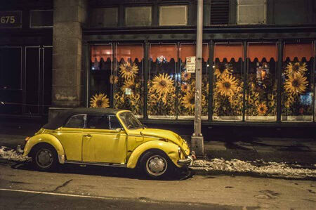 Flower Power Bug, Volkswagen Convertible Beetle (bug), near 23rd Street and 6th Avenue
