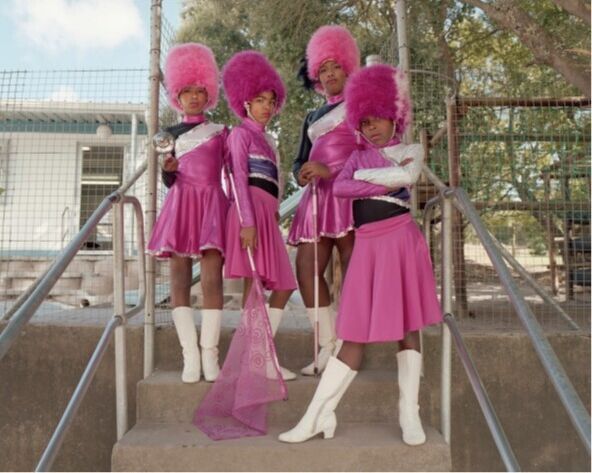 Eshmeal Ahrens, Lauren Lee Hendriks, Anushka Keteldas and Bussisiwe Mnqumevu, Elgin Saints Majorettes, Grabouw, Theewaterskloof